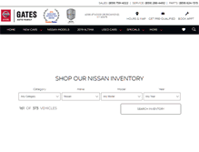 Tablet Screenshot of gatesnissan.net